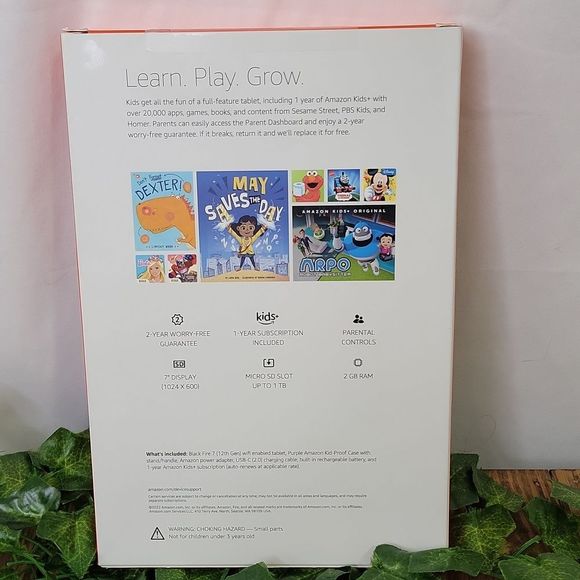 Amazon Fire 7 Kids Tablet. Purple. NWT. Never Opened. - Picture 2 of 8